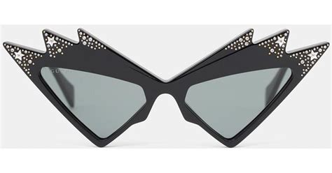 gucci triangle sunglasses|gucci circular sunglasses.